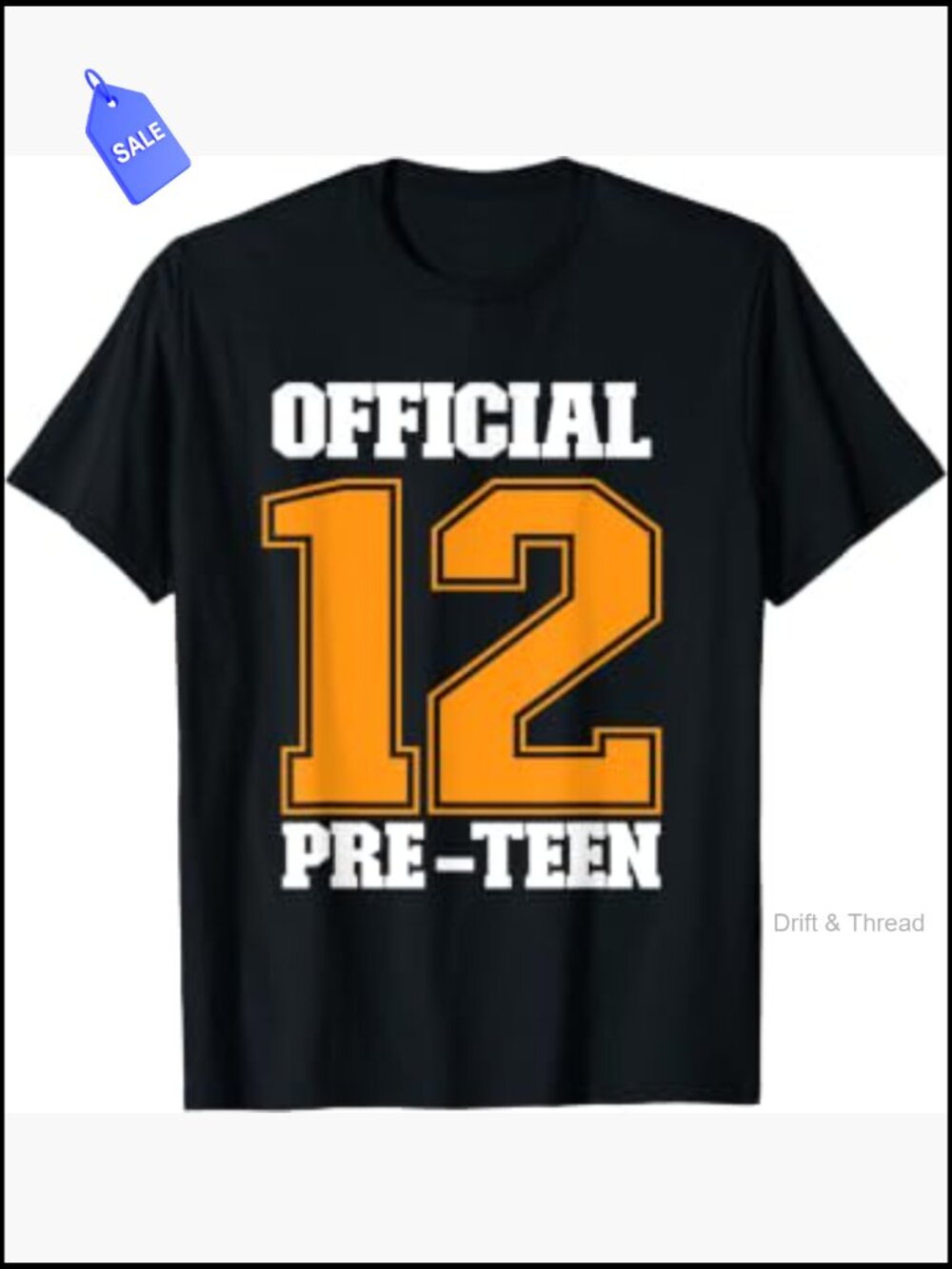 Funny 12th Birthday T-Shirt for Pre-Teen Boys Girls Officially Awesome
